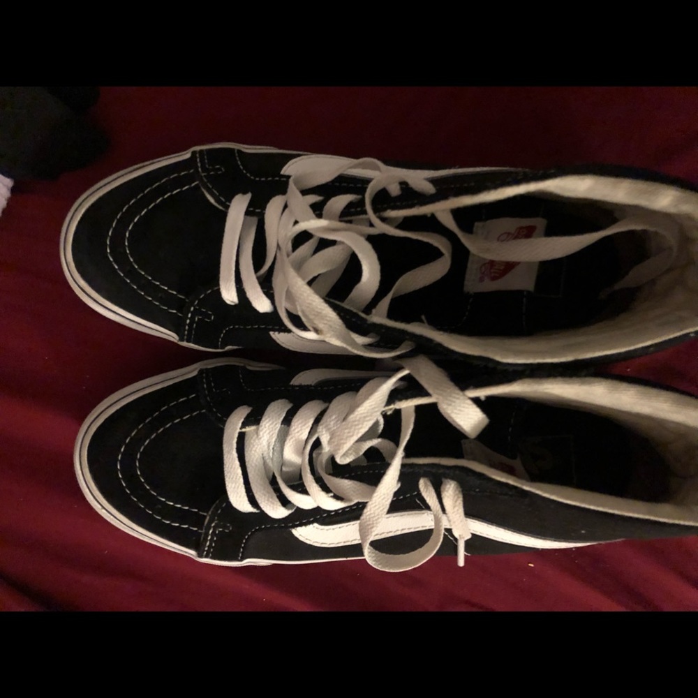 Black and white vans(hightop)
